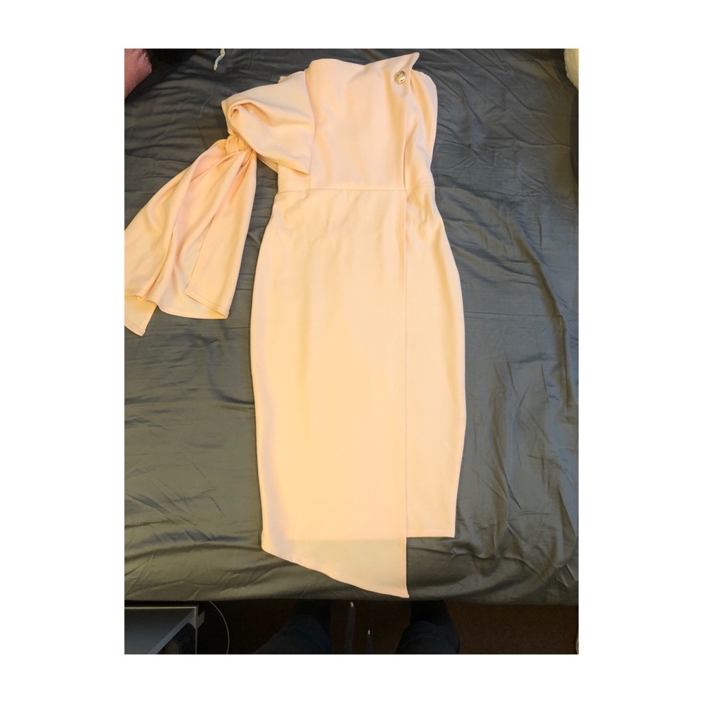 Strapless pink dress